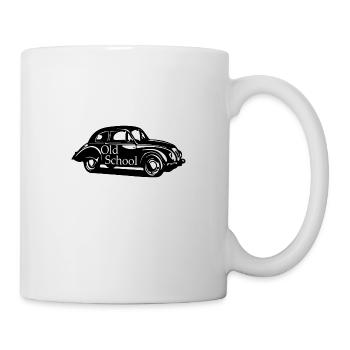 Old school geschenk wagen autofans mechaniker - Tasse - Weiß - Rechts