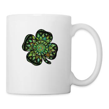 Mandala de shamrock de la Saint-Patrick - Mug blanc - blanc - Droite