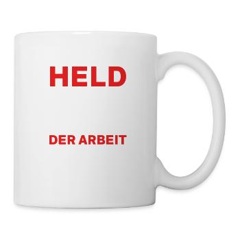 Held der Arbeit DDR Osten Ostdeutschland Geschenk - Tasse - Weiß - Rechts