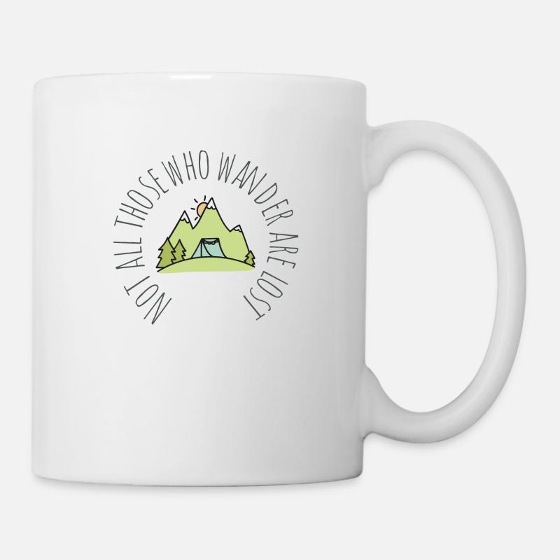 Conception de camping de randonnée cool pour les fans de plein air - Mug blanc - blanc