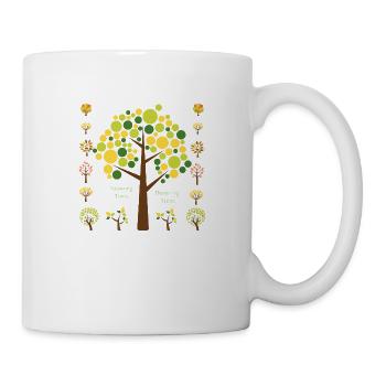 ARBRES AU PRINTEMPS - Mug blanc - blanc - Droite