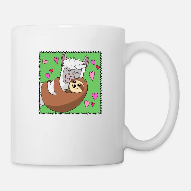 Lama e bradipo - questo è amore - San Valentino - Tazza - bianco
