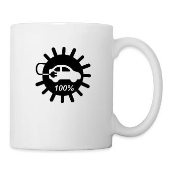 e-car, e-mobility, electric car, zoe, EV-driver - Mug - white - Right