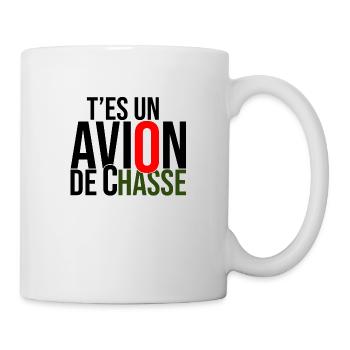t'es un avion de chasse je t'aime - Mug blanc - blanc - Droite