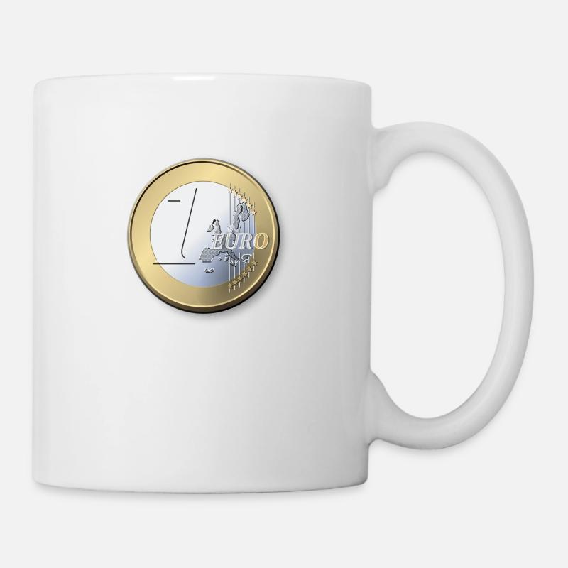 1 Euro shirt - Mug blanc - blanc