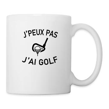 J'peux Pas J'ai Golf - Mug blanc - blanc - Droite
