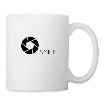 Smile Fotograf Linse - Tasse - Weiß - Rechts