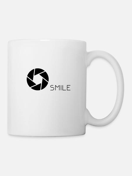 Smile Fotograf Linse - Tasse - Weiß