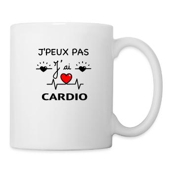 J'PEUX PAS J'AI CARDIO - Mug blanc - blanc - Droite