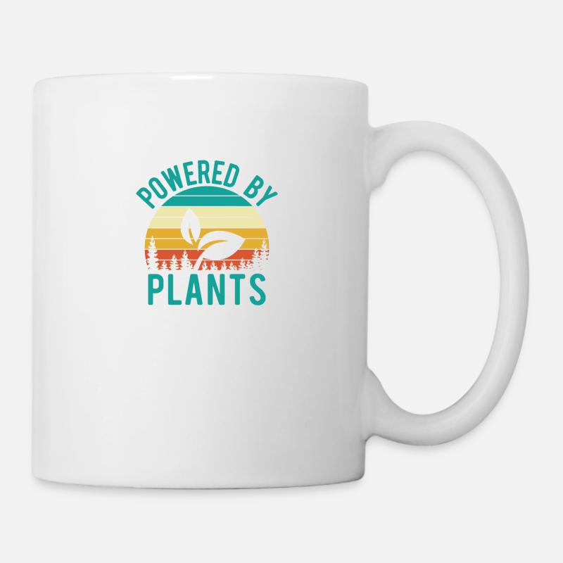 Vegan alimenté par les plantes - Mug blanc - blanc
