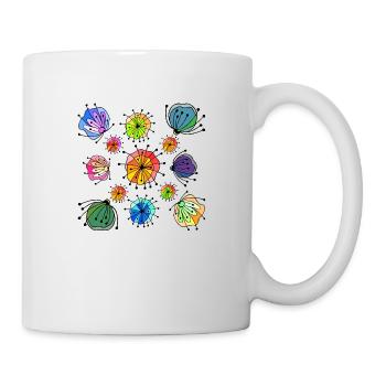 Blumen - Tasse - Weiß - Rechts