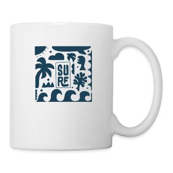 Surfen - Tasse - Weiß - Rechts