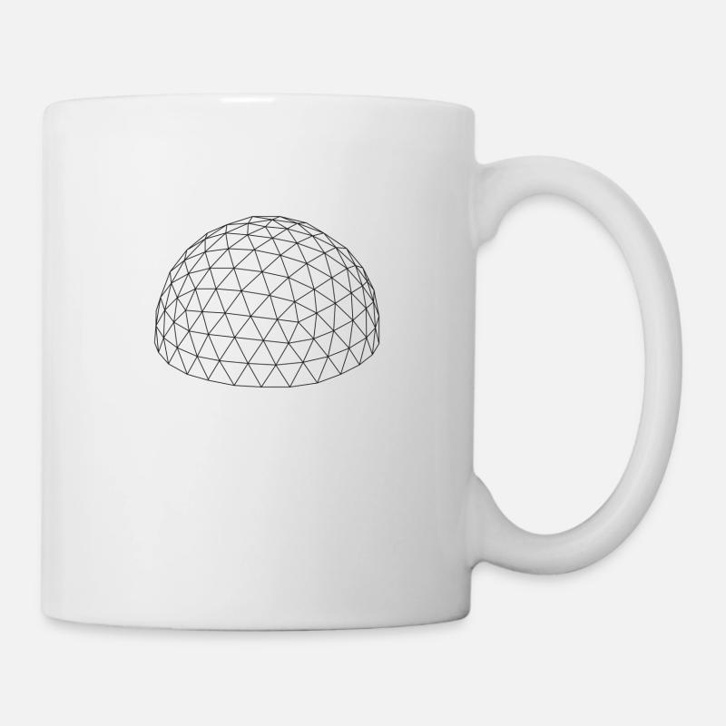 Geodesic dome, biosphere, geometric lines - Mug - white
