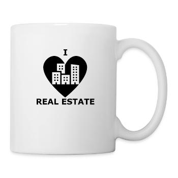 I LOVE REAL ESTATE - Mug - white - Right