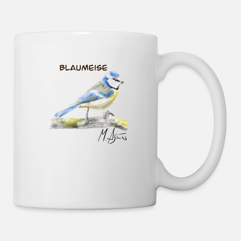 Blaumeise - Tasse - Weiß