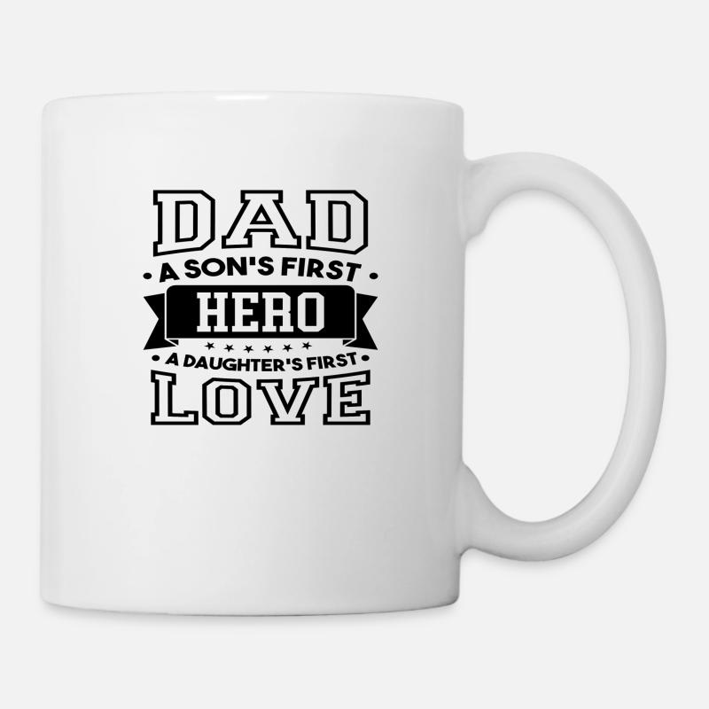 Vater ein Sohn erster Held - Tasse - Weiß