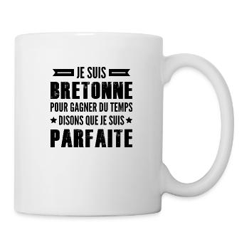 je suis bretonne et je suis parfaite - Mug blanc - blanc - Droite