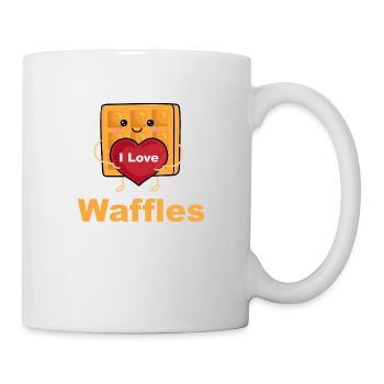 Ich liebe Waffeln - Tasse - Weiß - Rechts