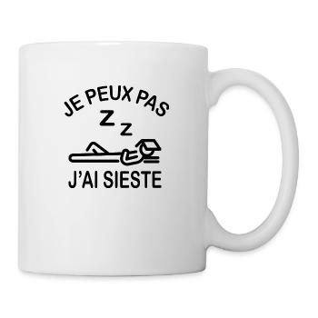 Je Peux Pas J'ai Sieste - Mug blanc - blanc - Droite