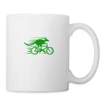 Australien Känguru Radfahrer Radfahren Geschenk - Tasse - Weiß - Rechts