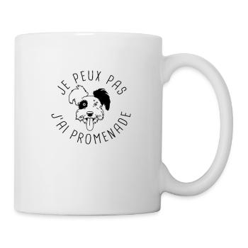 JE PEUX PAS J'AI PROMENADE - Mug blanc - blanc - Droite