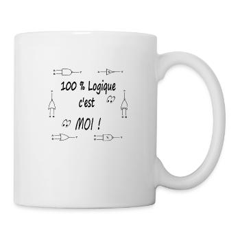 100 % Logique c'est moi ! - Mug blanc - blanc - Droite