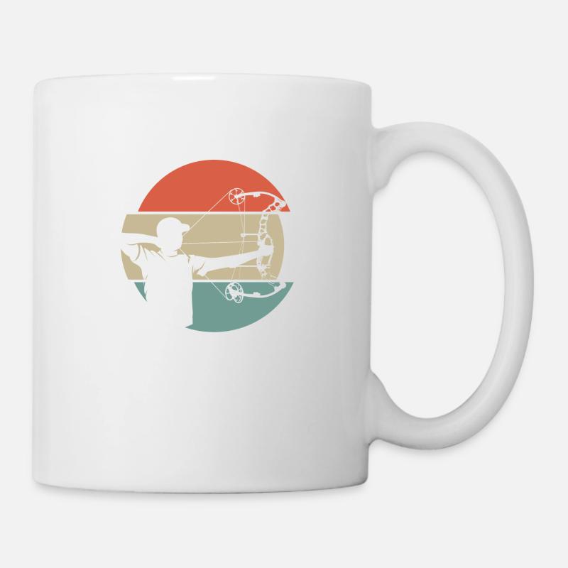 Bogenschießen Bogenschütze Compoundbogen Bögen - Tasse - Weiß