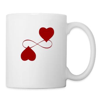 zwei unendliche Herzen - Tasse - Weiß - Rechts