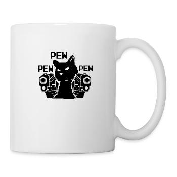 Cat Kitten Cat Holder Pew Pew Pew - Mug - white - Right