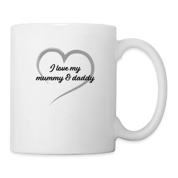 Ich liebe meine Mama & Papa - Tasse - Weiß - Rechts
