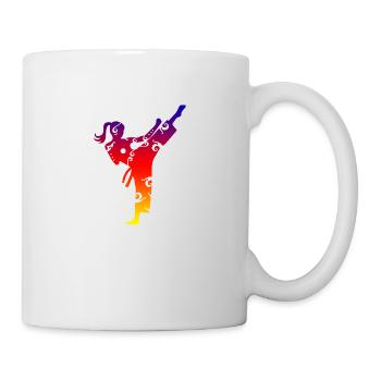 Maori Taekwondo Fille Polynésienne Tribal Tattoo - Mug blanc - blanc - Droite