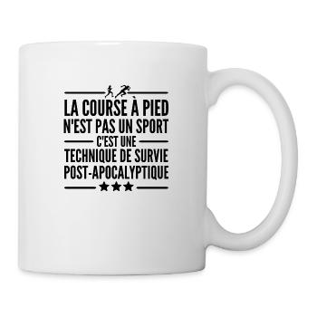 humour - la course à pied n'est pas un sport - Mug blanc - blanc - Droite