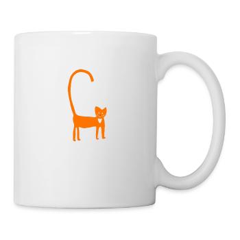 Katze in orange - Tasse - Weiß - Rechts