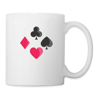 Cards Colors Cross Spades Heart Checkcard Game - Mug - white - Right