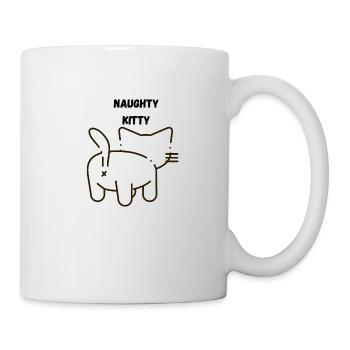 NAUGHTY KITTY - Tasse - Weiß - Rechts