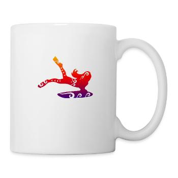 Maori Bodyboard girl Cadeau de tatouage Tribal - Mug blanc - blanc - Droite