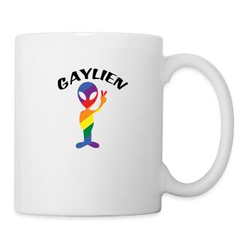 Gaylien LGBT sort cadeau pride droits - Mug blanc - blanc - Droite