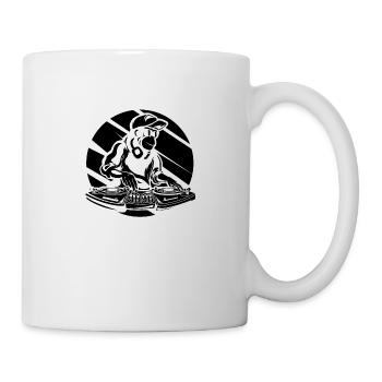 Singe pop pop babouin de Gaïïn DJ - Mug blanc - blanc - Droite