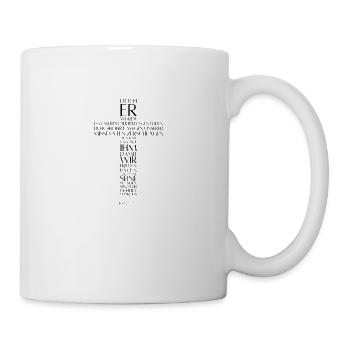 Um unserer Übertretungen willen - Jesaja 53 Bibel - Tasse - Weiß - Rechts