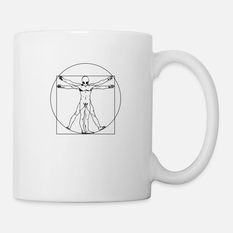 Vitruve alien black - Mug blanc - blanc