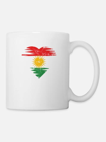 Kurdistan heart BytheManzanitas - Mug - white