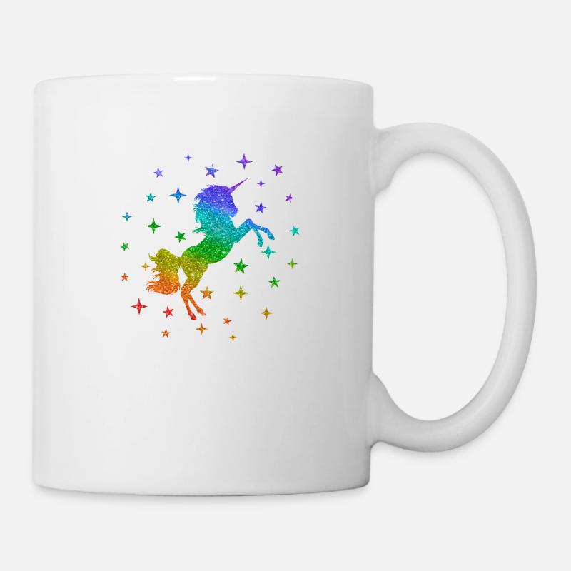LGBT Arc-en-ciel Licorne - Mug blanc - blanc