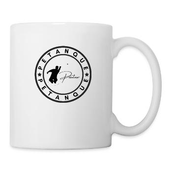 Petanque logo silhouette pointeur - Mug blanc - blanc - Droite