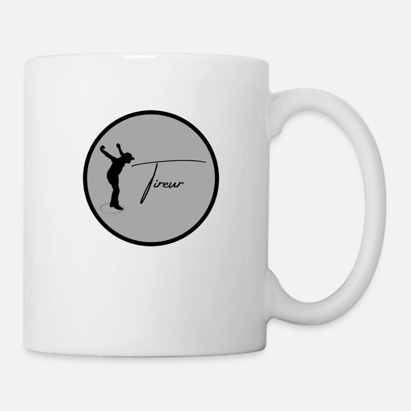 Boule Logo Silhouette Tireur - Mug blanc - blanc