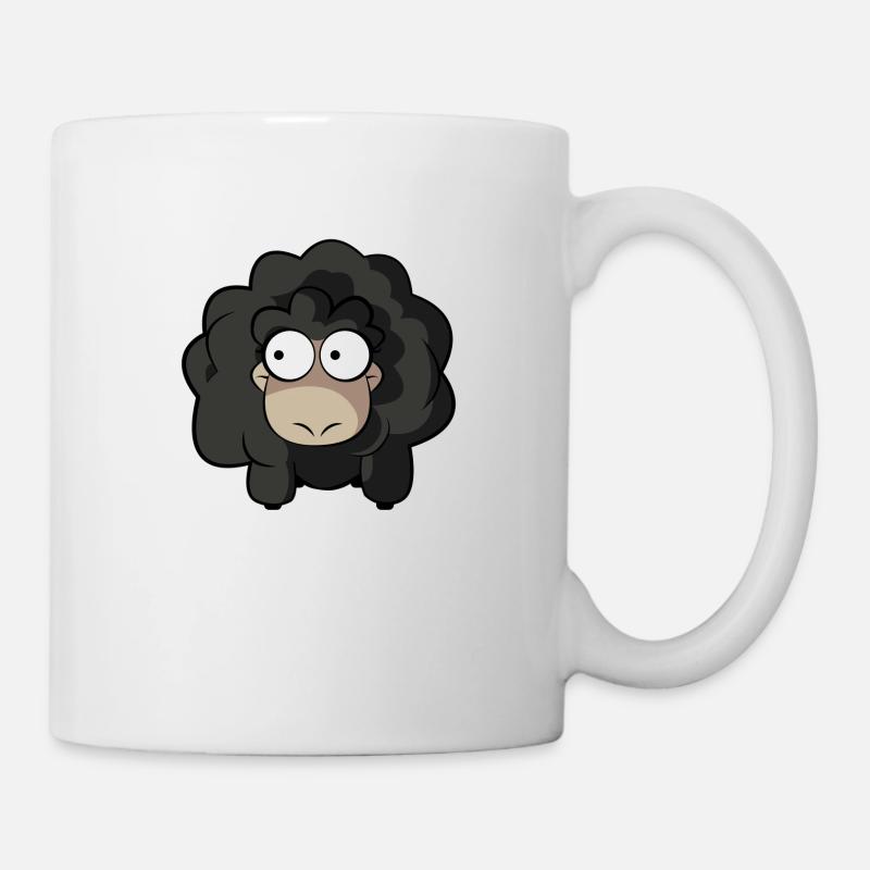 Mouton noir - Mug blanc - blanc
