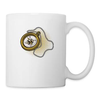 Compass with cord vintage stil by The Manzanita´s - Tasse - Weiß - Rechts