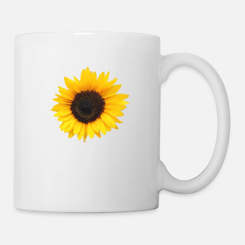 Fleur, Jaune, Fleur Jaune, Fleurs, Tournesol, Fleur - Mug blanc - blanc