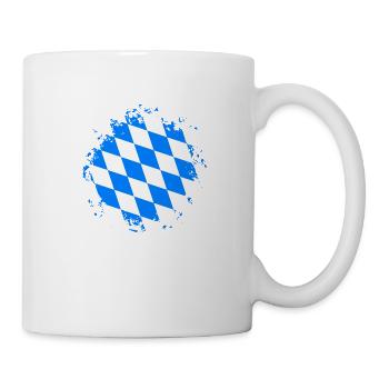 Bayern Flagge Bayerische Fahne Klecks Bundesland - Tasse - Weiß - Rechts