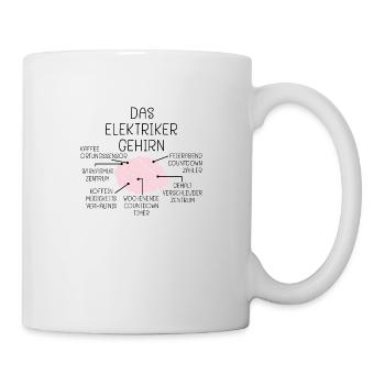 Das Elektriker gehirn Elektrotechniker Lustig - Tasse - Weiß - Rechts