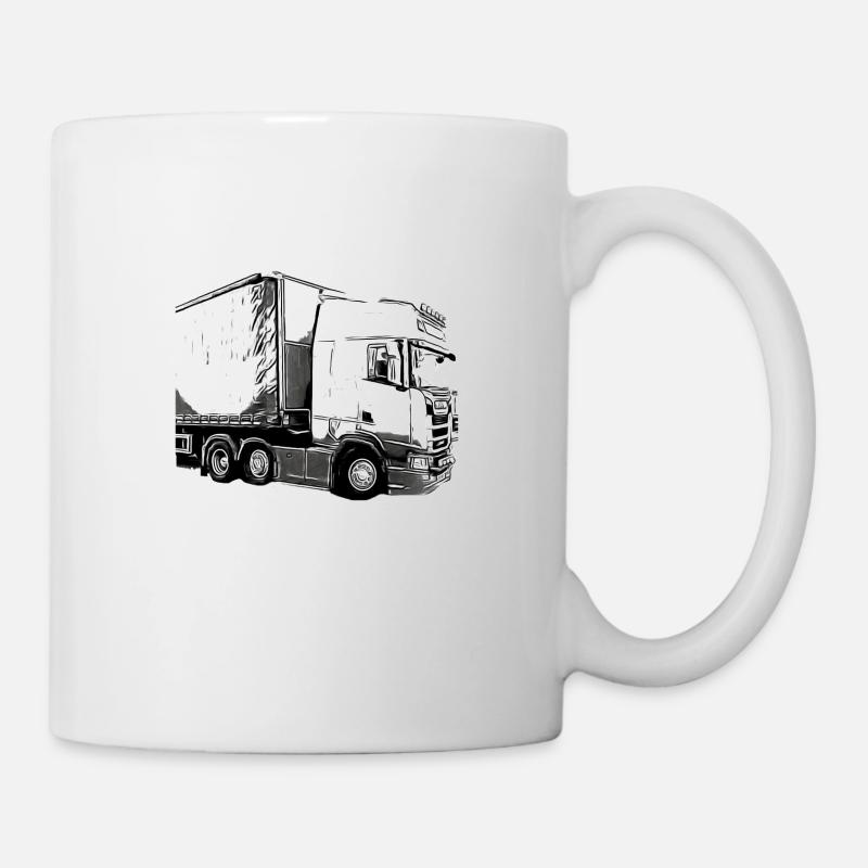 Lastwagen - Tasse - Weiß